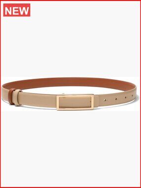 Reversible Leather Belt Skinny Thin Fashion Designer Waist Belt